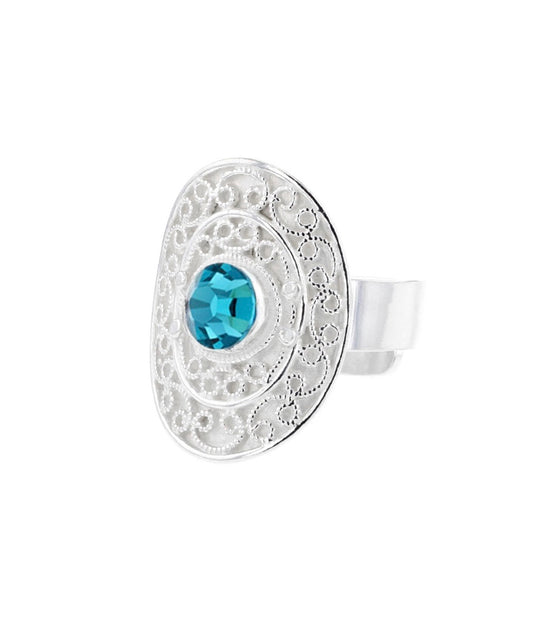 Ring med turkis krystall