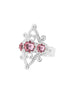 Ring med lyserosa krystaller
