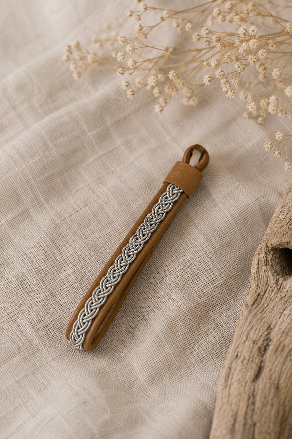 Tinntråd armbånd lys brun