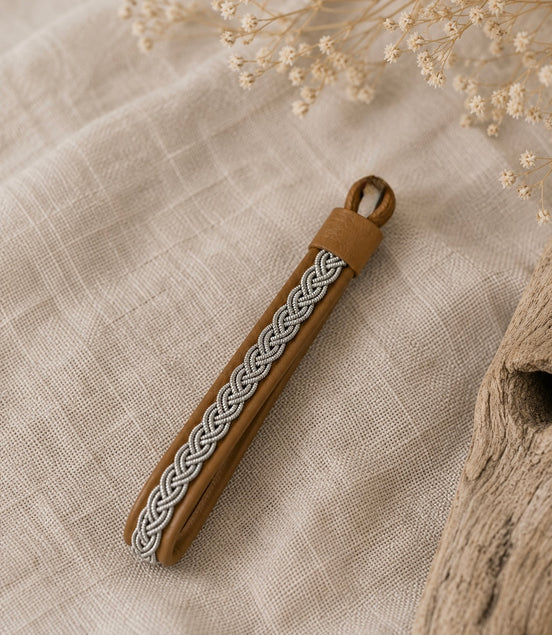 Tinntråd armbånd lys brun