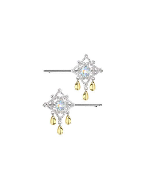 Hårpynt med nordlys krystall