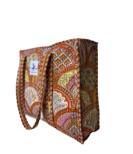 Totebag veske oransje/fersken