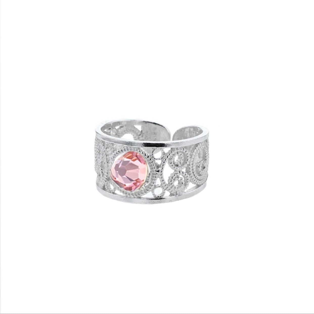 Ring lyserosa krystall