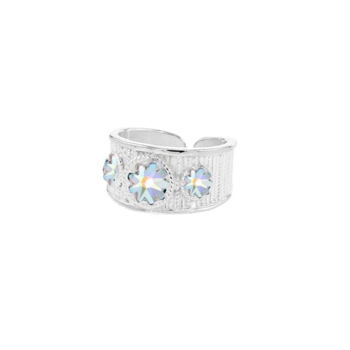 Ring med nordlys krystall