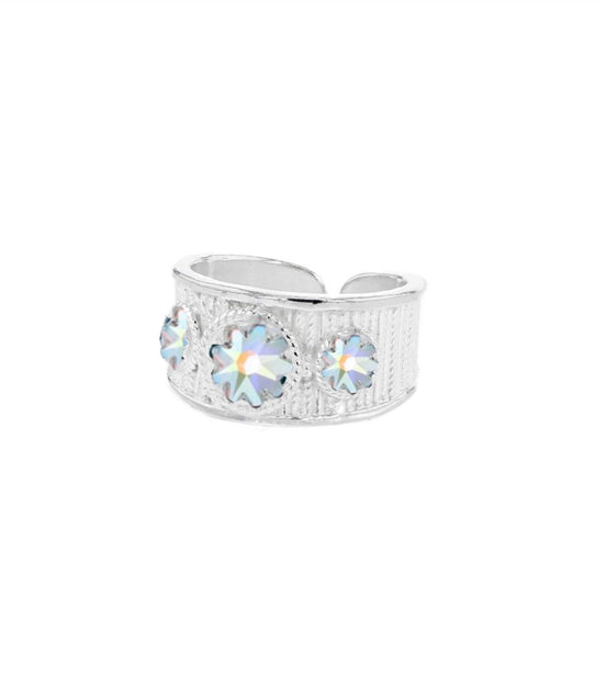 Ring med nordlys krystall