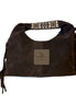 Skinnveske clutch mørkebrun - utsolgt