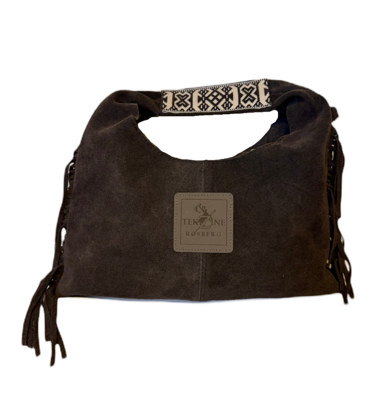 Skinnveske clutch mørkebrun - utsolgt