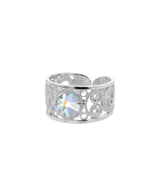 Ring med nordlys krystall- utsolgt