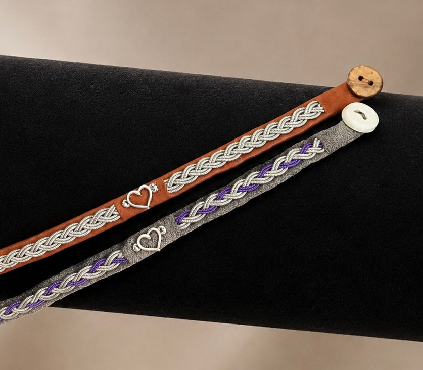 Tinntråd armbånd (hjerte)