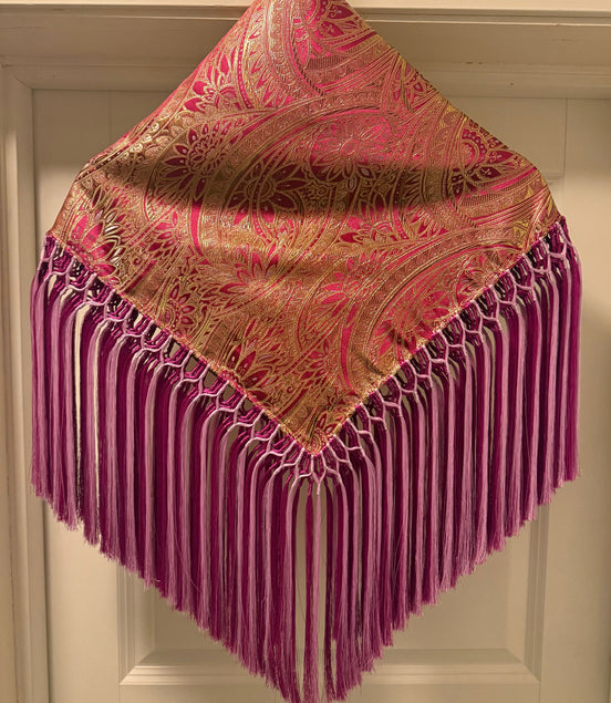 Liidni/silkesjal i rosa glitter- utsolgt