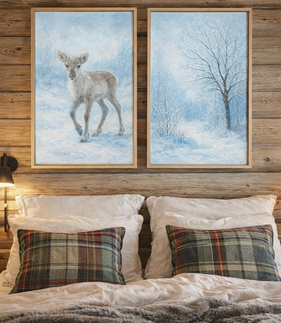 Vinter reinkalv 50x70 cm