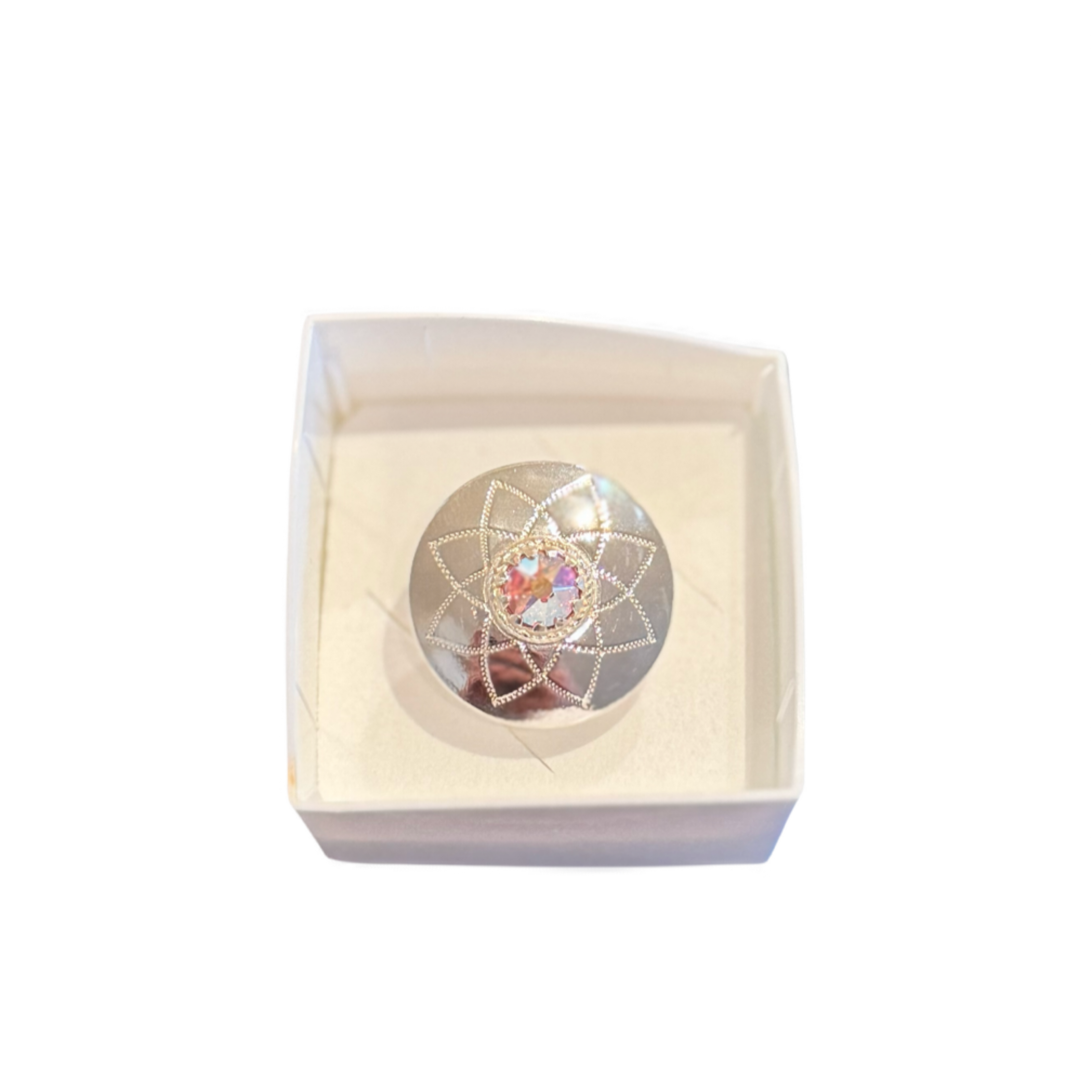 Ring med nordlys krystall - utsolgt