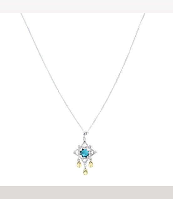 Smykke med turkis krystall