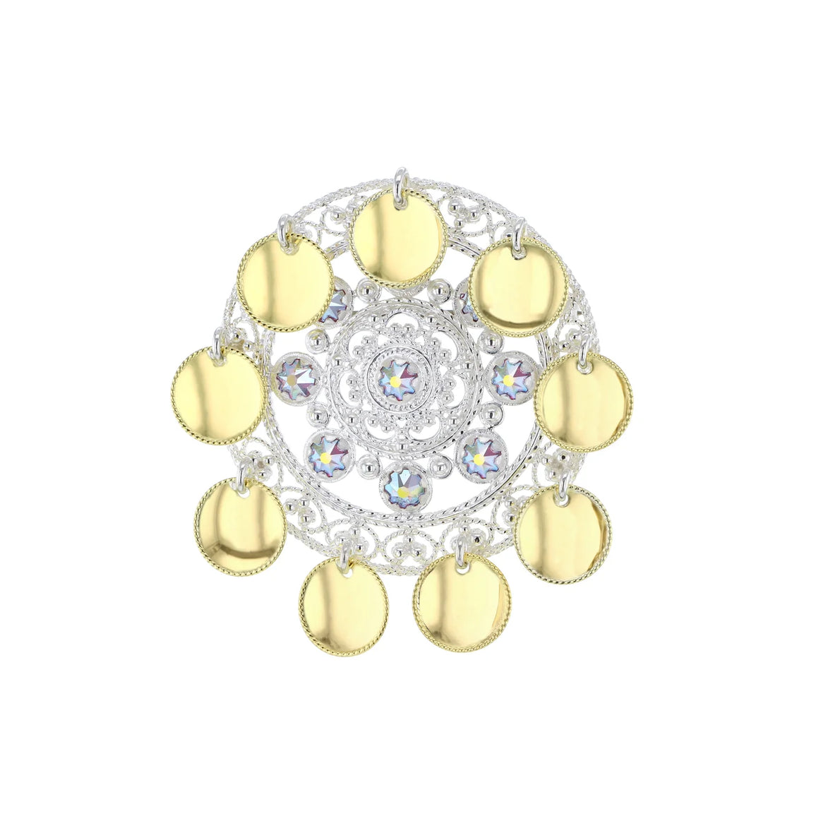 Sølje med nordlys krystall (høyde 7,8cm og bredde 7,5cm)