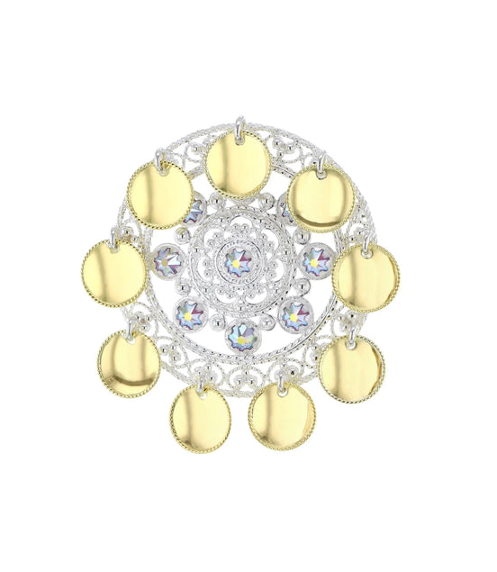 Sølje med nordlys krystall (høyde 7,8cm og bredde 7,5cm)