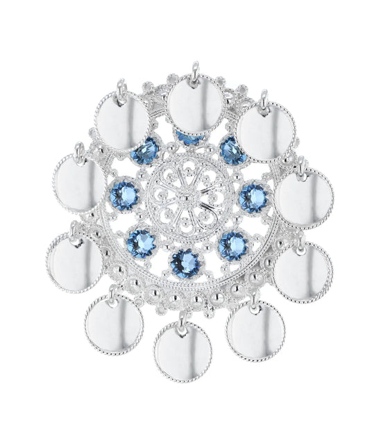 Sølje med lyseblå krystall (utsolgt)