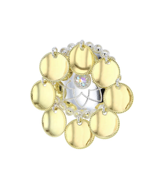 Sølje med nordlys krystall (høyde 5,5cm og bredde 5,4 cm)