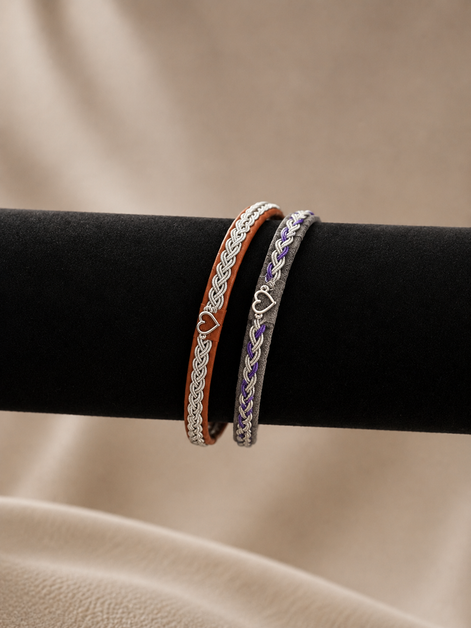 Tinntråd armbånd (hjerte)
