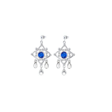 Ørepynt med mørkeblå krystall - utsolgt