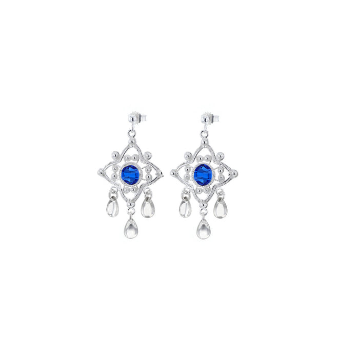 Ørepynt med mørkeblå krystall - utsolgt