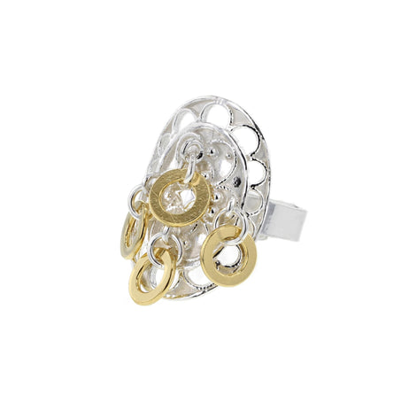 Ring med annheng i gull - utsolgt