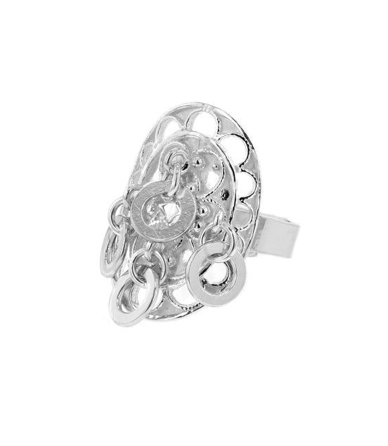 Ring med annheng i sølv