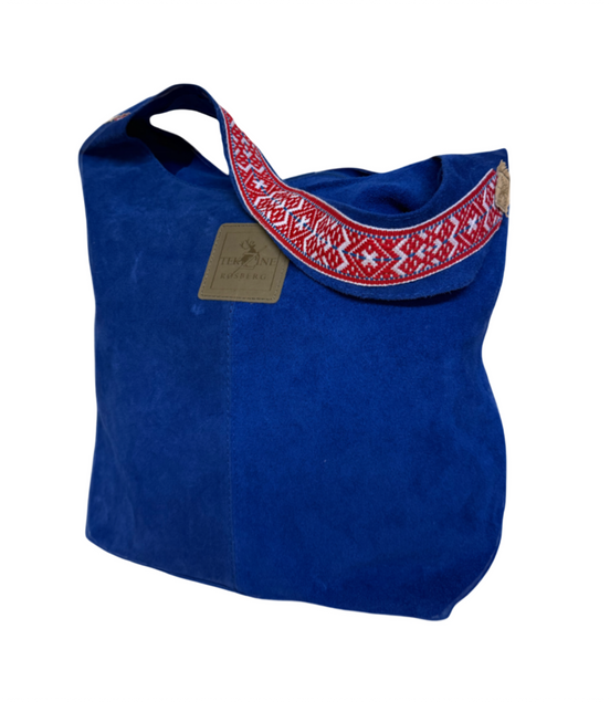 Skinnveske blå - utsolgt