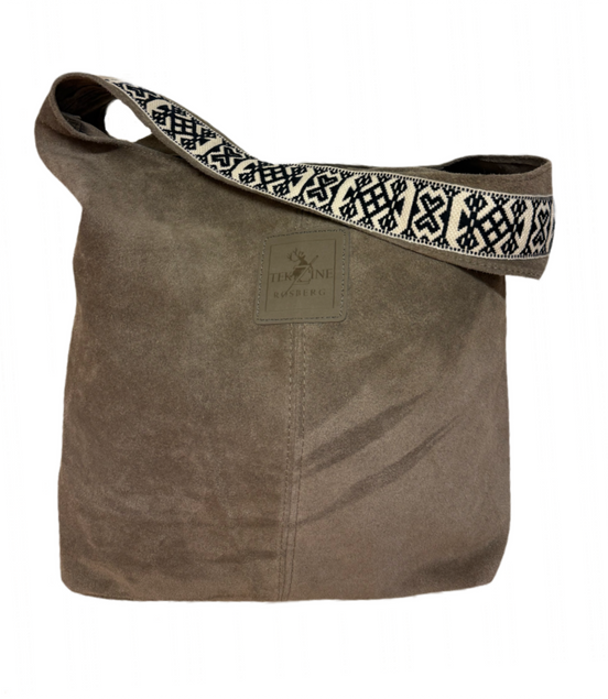 Skinnveske kaki - utsolgt