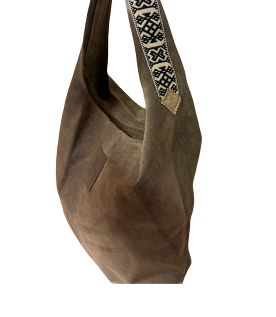 Skinnveske kaki - utsolgt