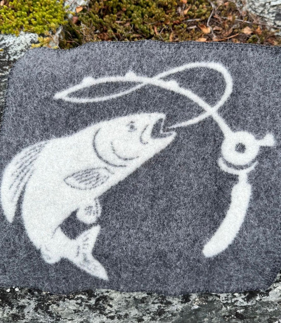 Sitteunderlag med fiskemotiv